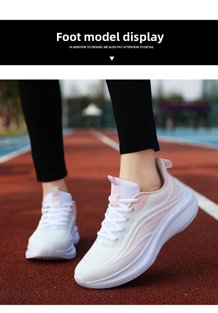 Lente- en herfstcollectie grensoverschrijdende groothandel dames sportschoenen met antislip, zachte zool, slijtvast mesh en ademende pasvorm._voghion.com