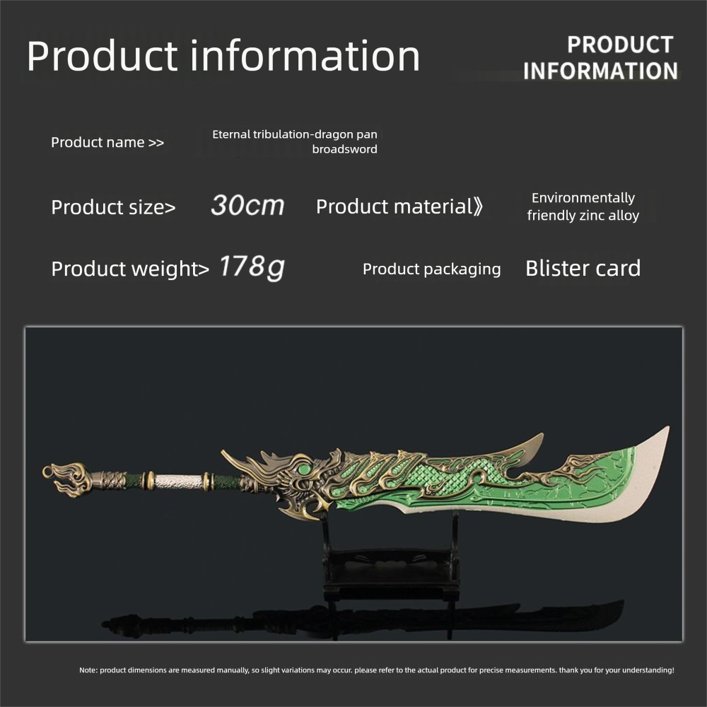 Naraka bladepoint drage brede sværd model metallegering våben_voghion.com