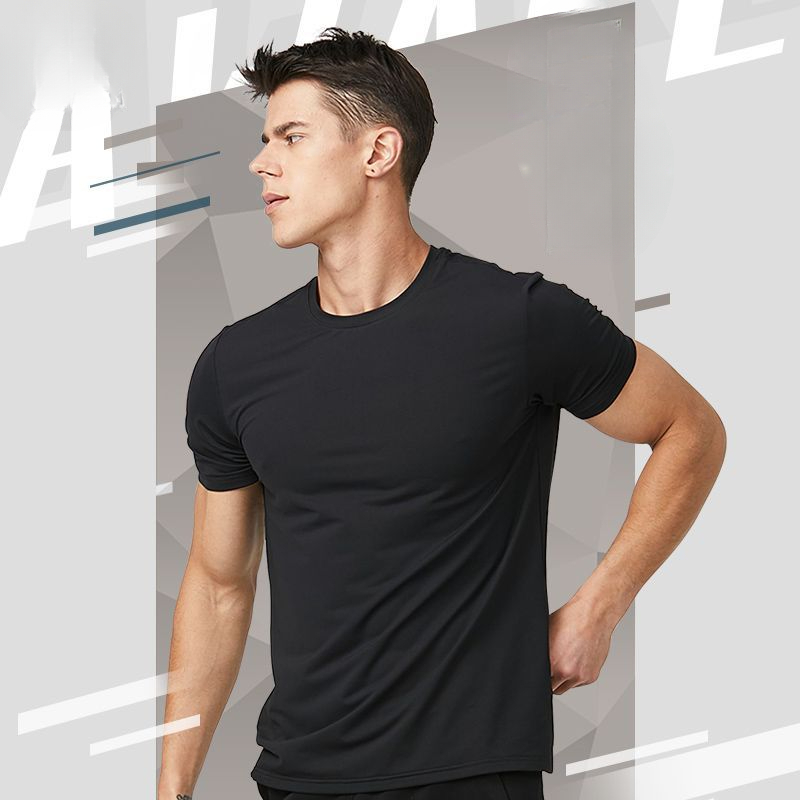 Men's Sports T-Shirt Running And Fitness, Quick-Dry Training Wear, Ice Silk Short-Sleeve Round-Neck Top For_desvips.com