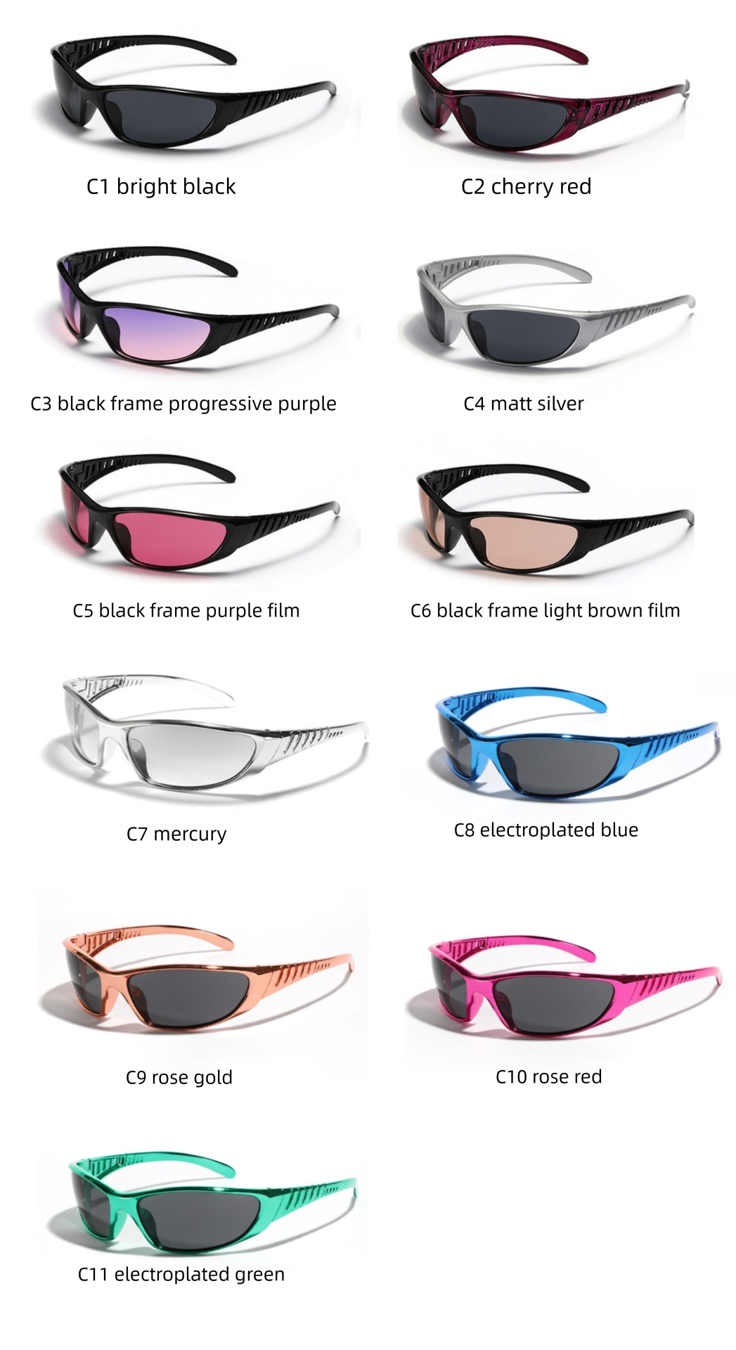 Women's Sunglasses Y2k Silver Trendy Retro Future Tech Style_voghion.com