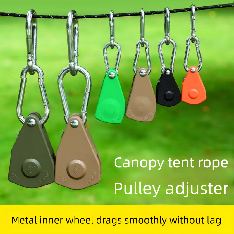 Windproof Tensioner Reflective Hook Outdoor Camping Tent Rope Pulley Adjuster Buckle_voghion.com