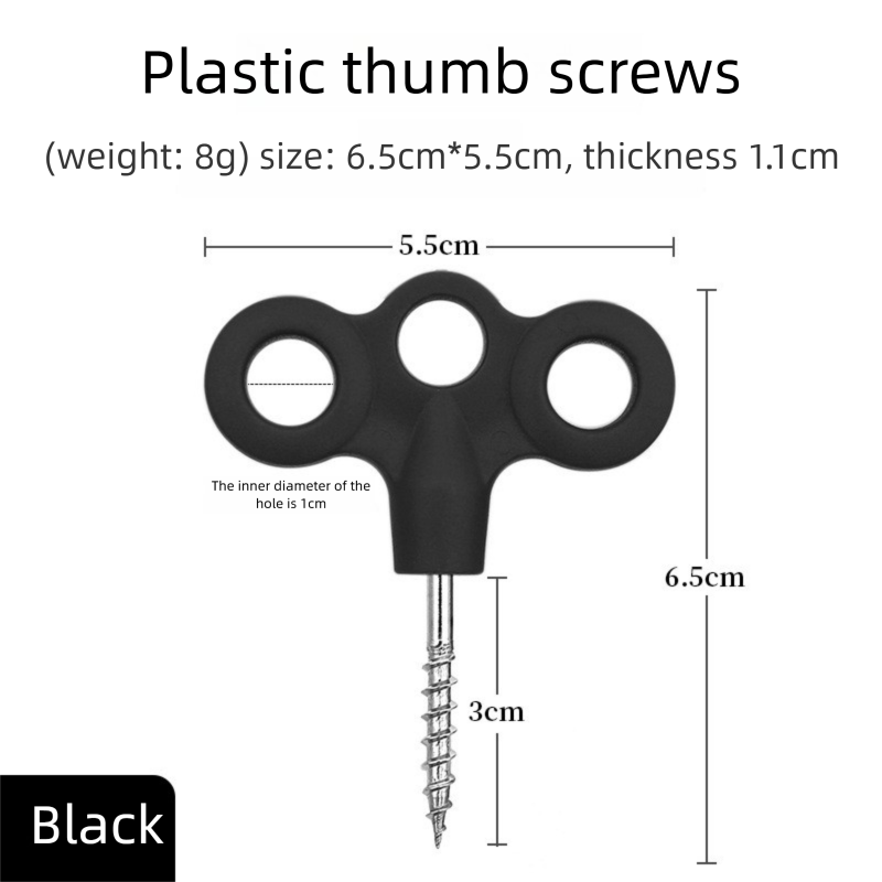 Leuchtende, winddichte Befestigungsnägel für Deck-Campingzelte, Dreiaugenschrauben, Edelstahl, Gewinde_voghion.com