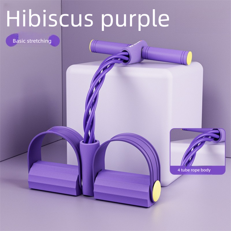 Pedal Band Home Yoga Leg Four-Tube Elastic Full Body Stretch Resistance Rope Sit-Up Aid_voghion.com