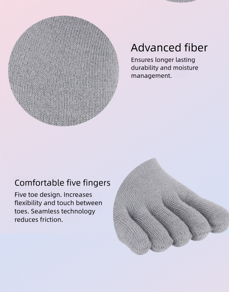 Calzini da corsa da uomo a cinque dita, traspiranti, ad asciugatura rapida, comodi, autunno/inverno._voghion.com