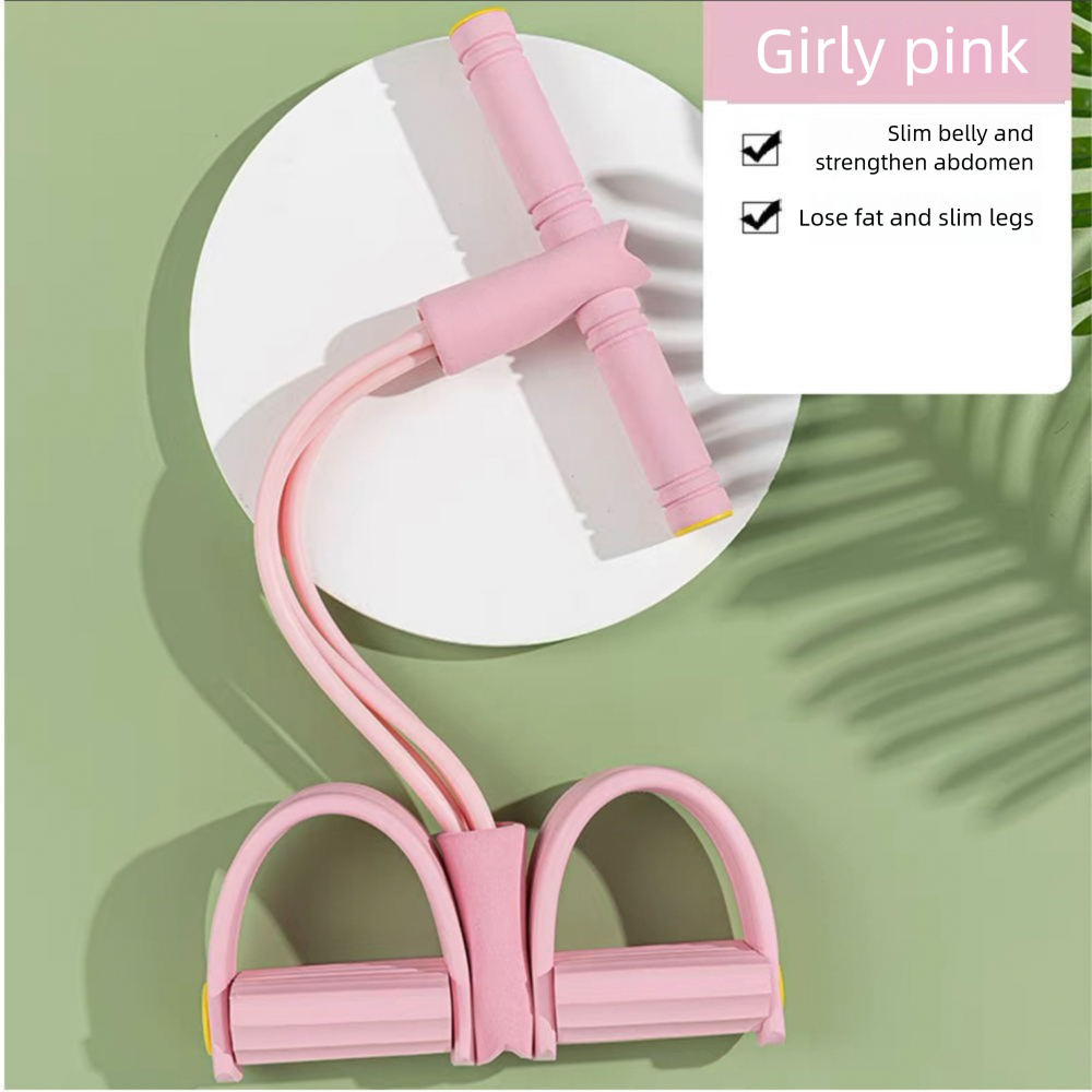 Pedal Band Home Yoga Leg Four-Tube Elastic Full Body Stretch Resistance Rope Sit-Up Aid_voghion.com