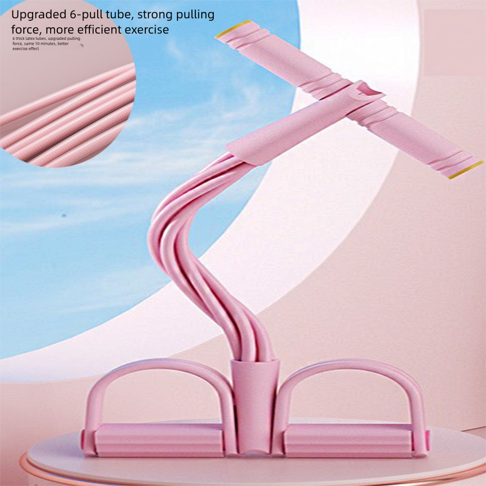 Pedal Band Home Yoga Leg Four-Tube Elastic Full Body Stretch Resistance Rope Sit-Up Aid_voghion.com