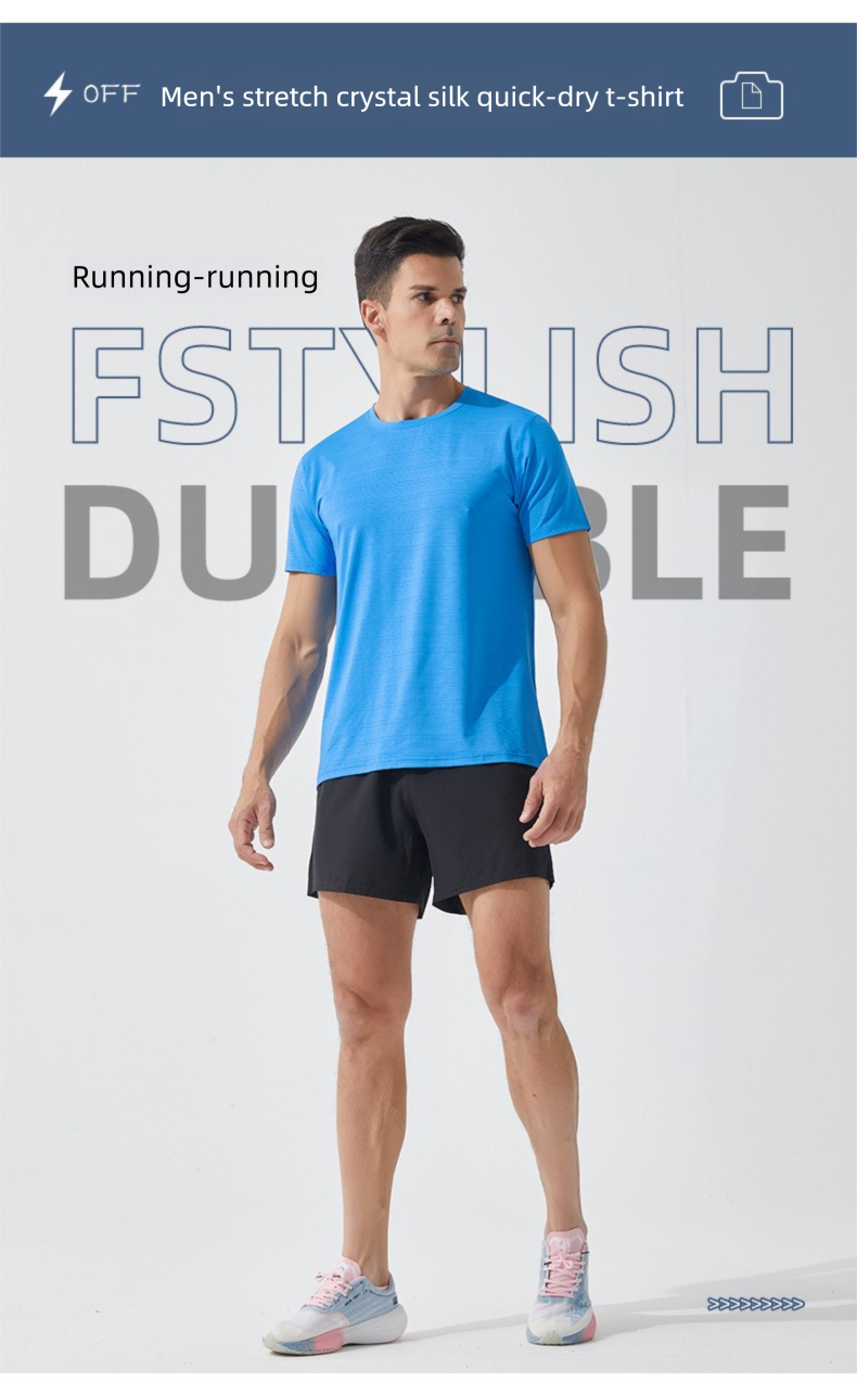 Camiseta masculina folgada de manga curta, secagem rápida, elástica e respirável, ideal para corrida, maratona, fitness e academia.
_voghion.com