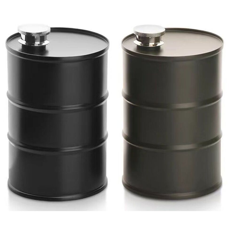 750ml Creative Gasoline Barrel Outdoor 304 Stainless Steel Camping Leak-Proof Mini Water Bottle_voghion.com