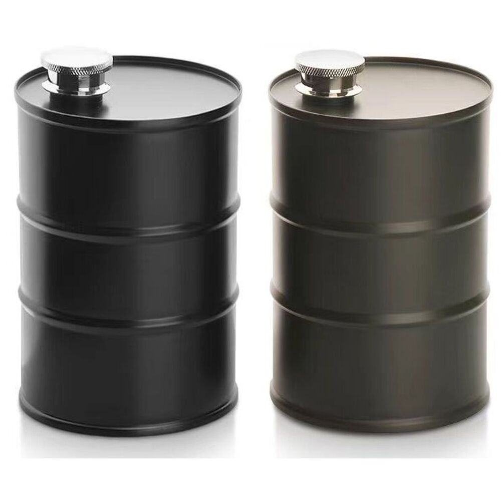 750ml Creative Gasoline Barrel Outdoor 304 Stainless Steel Camping Leak-Proof Mini Water Bottle_voghion.com