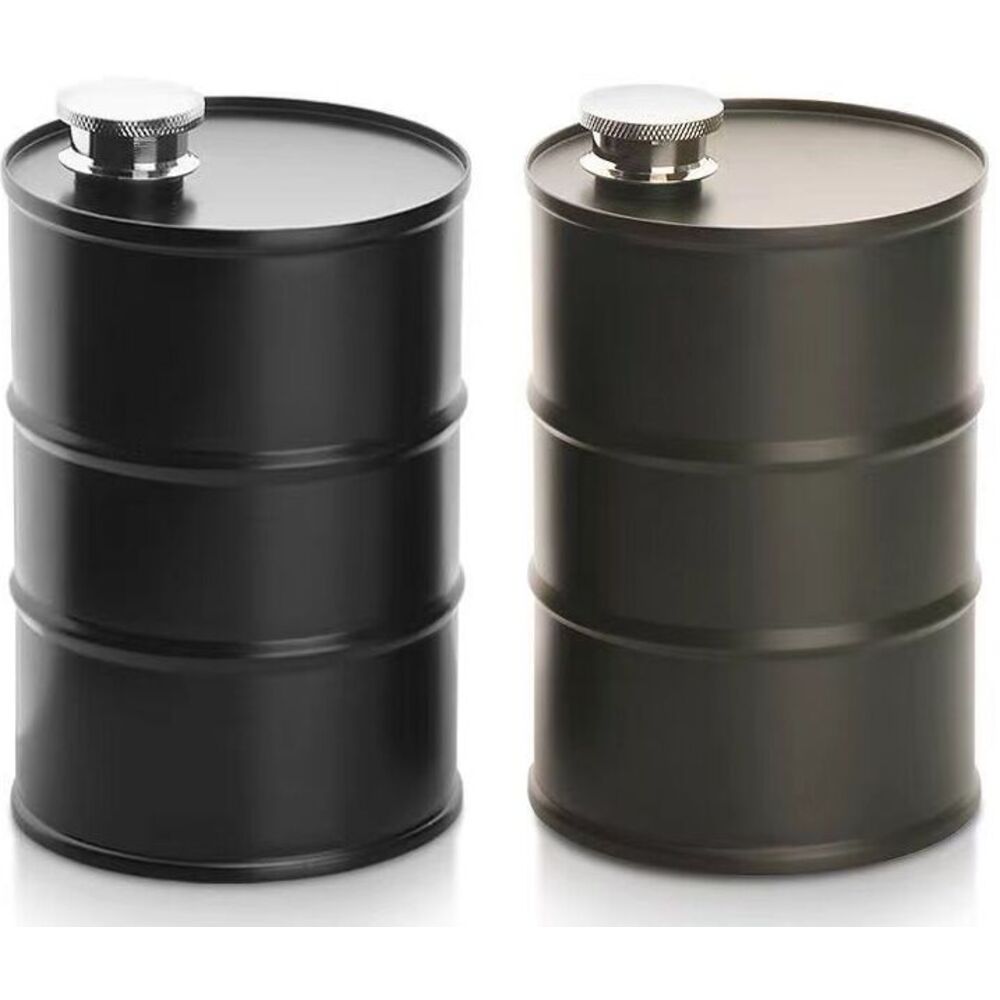750ml Creative Gasoline Barrel Outdoor 304 Stainless Steel Camping Leak-Proof Mini Water Bottle_voghion.com