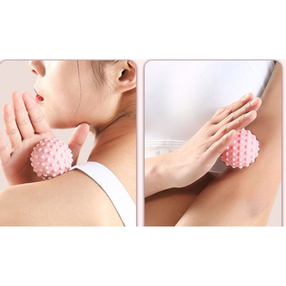 Bola de Massagem de Borracha Sólida em Formato de Amendoim para Fascite Plantar, Alívio da Tensão Muscular Lombar, Fitness, Relaxamento e Ioga_voghion.com
