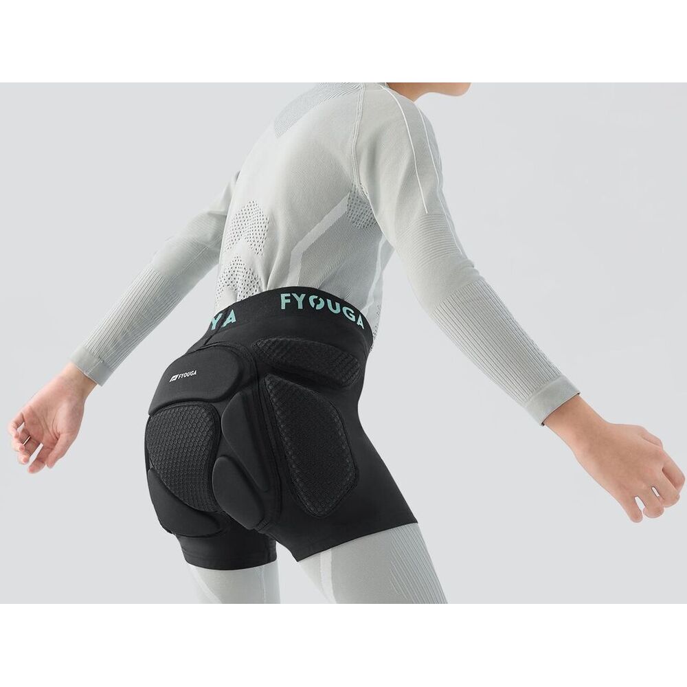 Protezione per i fianchi da sci per bambini FYOUGA, equipaggiamento protettivo anticaduta professionale, ginocchiere e gomitiere, glutei ispessiti_voghion.com