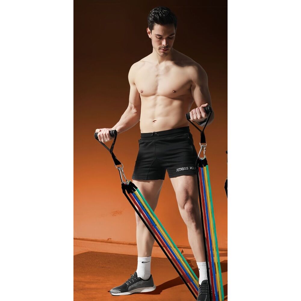 Fitness, Extension de la poitrine élastique, Entraînement musculaire, Équipement de fitness pour hommes, Bandes de résistance pour la perte de poids à domicile_voghion.com