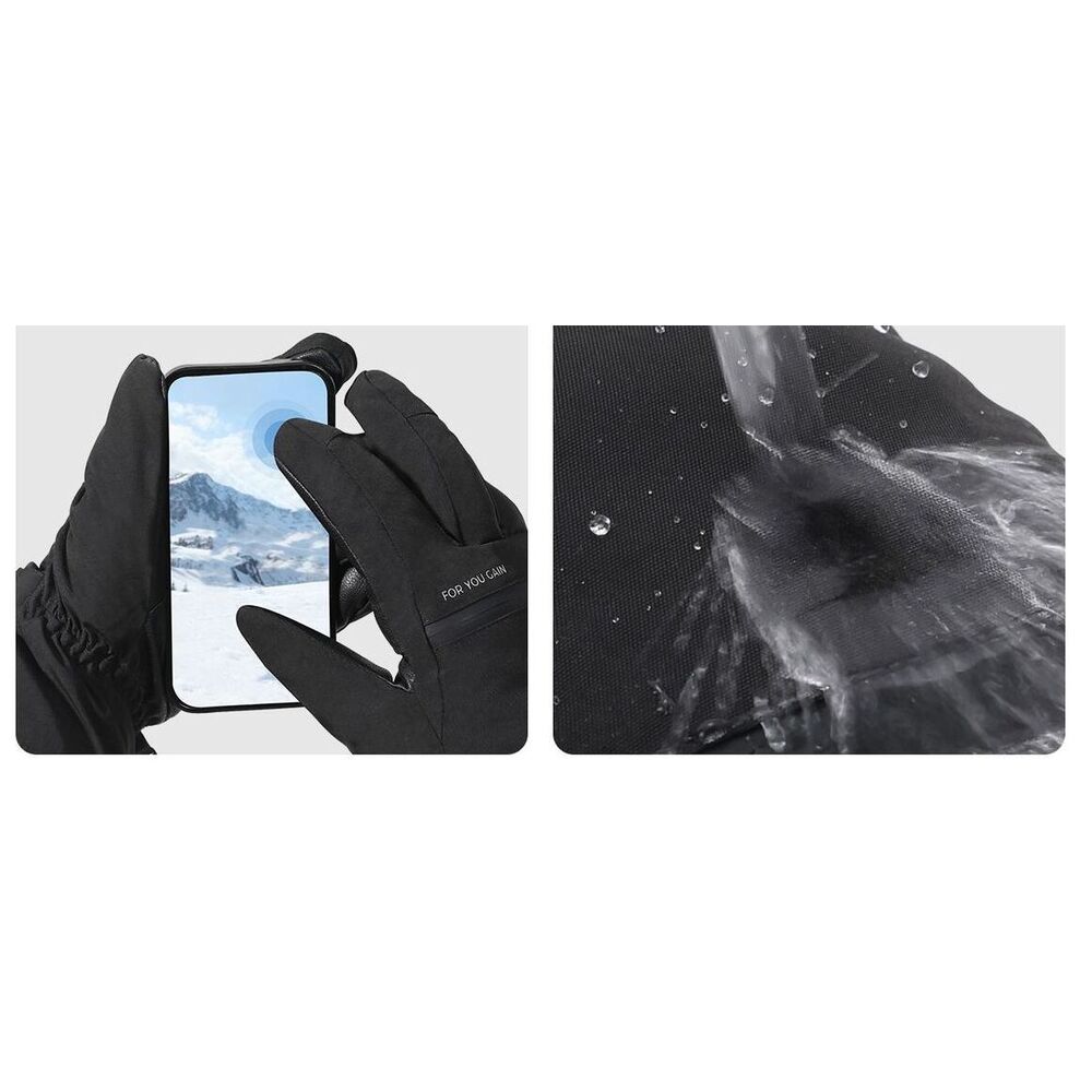 Guantes de esquí con protector de muñeca impermeables táctil_voghion.com