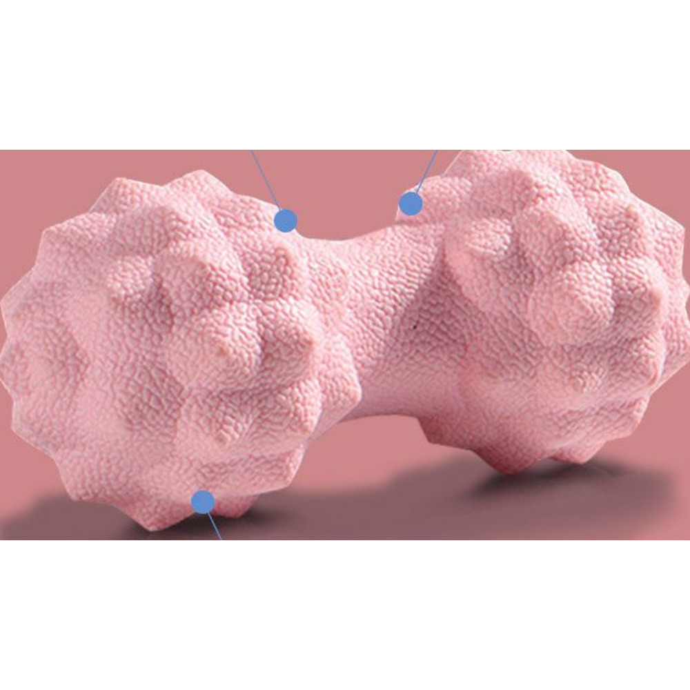 Bola de Massagem de Borracha Sólida em Formato de Amendoim para Fascite Plantar, Alívio da Tensão Muscular Lombar, Fitness, Relaxamento e Ioga_voghion.com