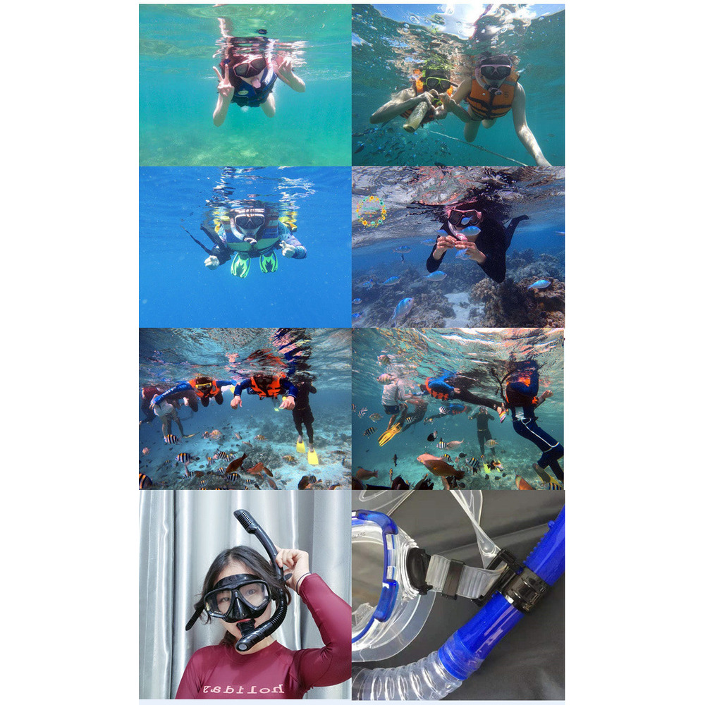 Duikmasker met snorkel set professionele snorkeluitrusting_voghion.com
