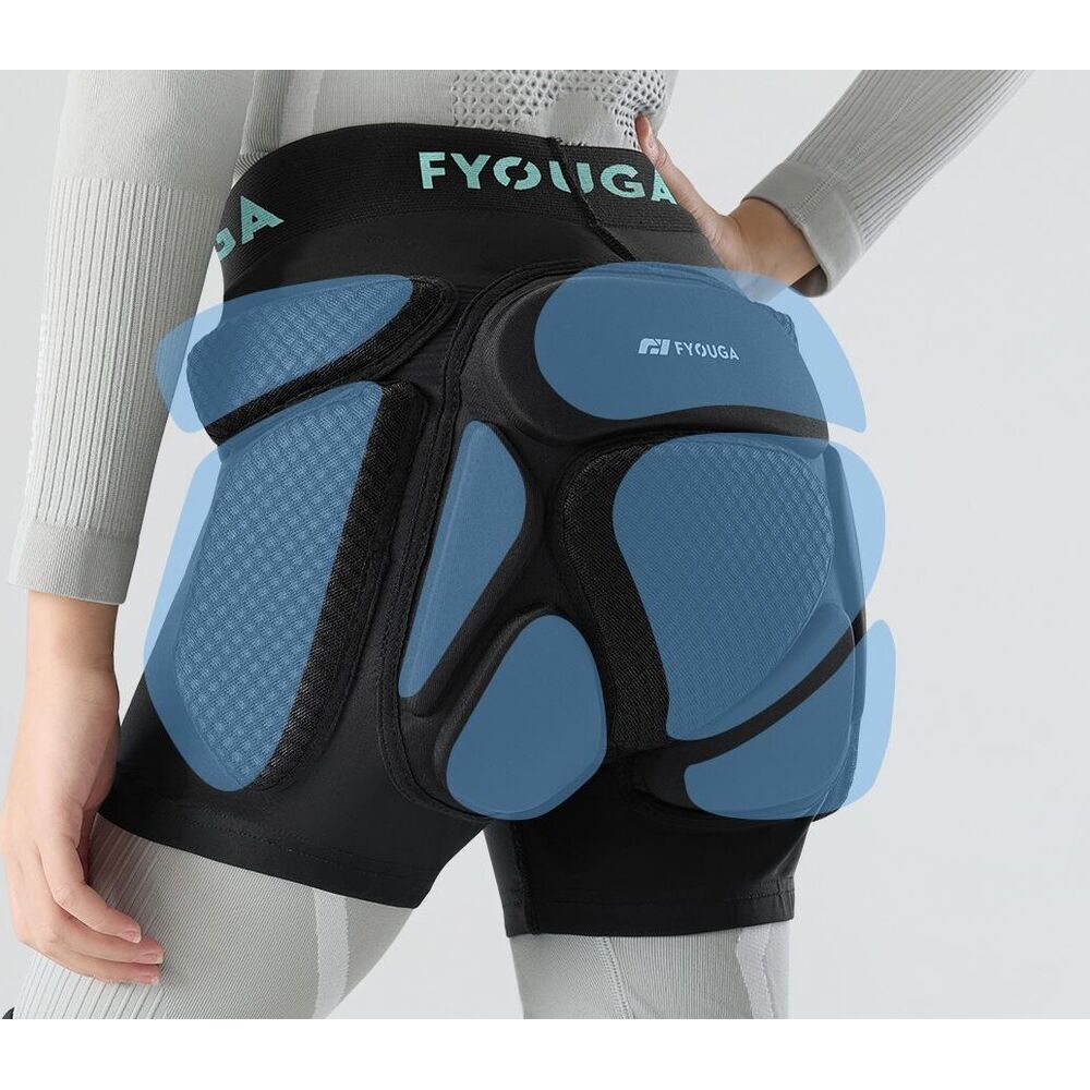 Protezione per i fianchi da sci per bambini FYOUGA, equipaggiamento protettivo anticaduta professionale, ginocchiere e gomitiere, glutei ispessiti_voghion.com