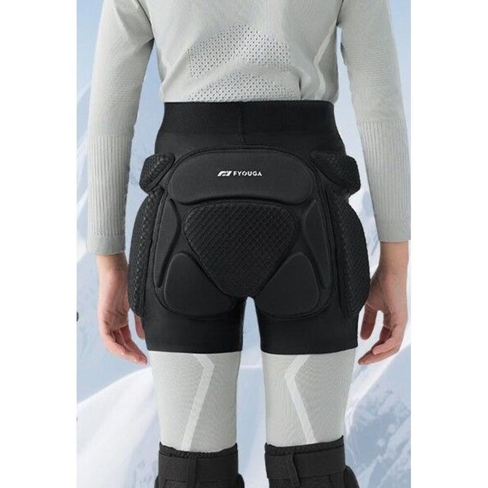 Protezione per i fianchi da sci per bambini FYOUGA, equipaggiamento protettivo anticaduta professionale, ginocchiere e gomitiere, glutei ispessiti_voghion.com