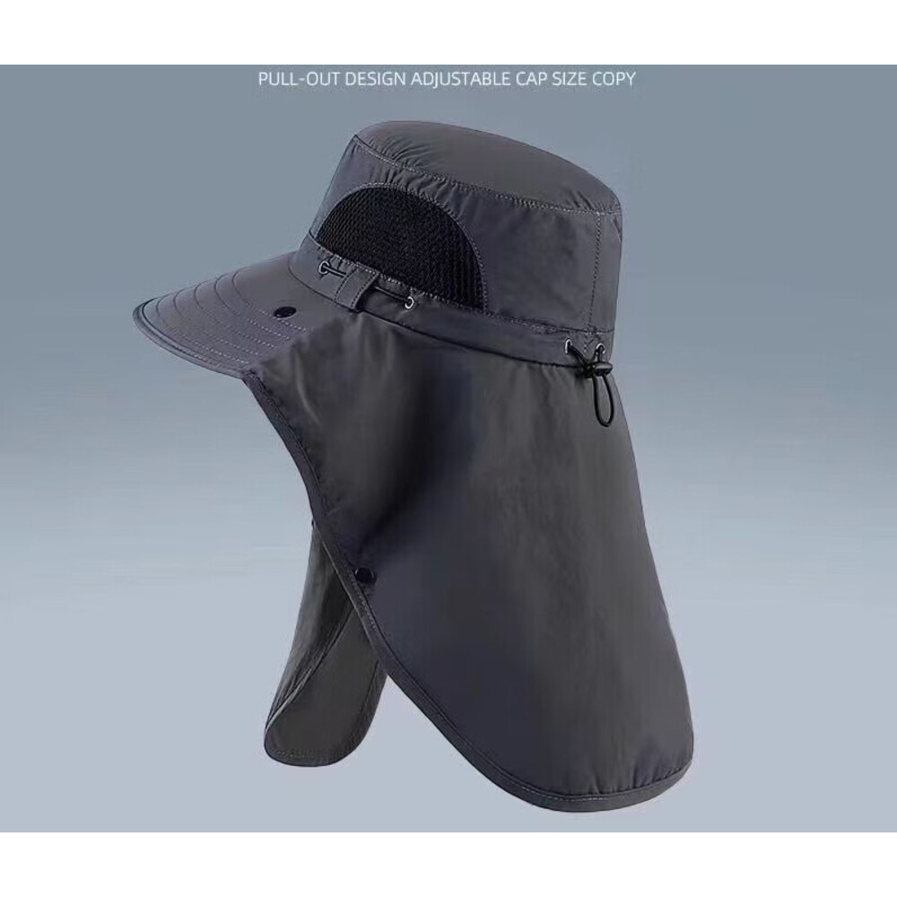 Chapeau de protection solaire pour homme, idéal pour la pêche, la randonnée et les activités de plein air en été._voghion.com