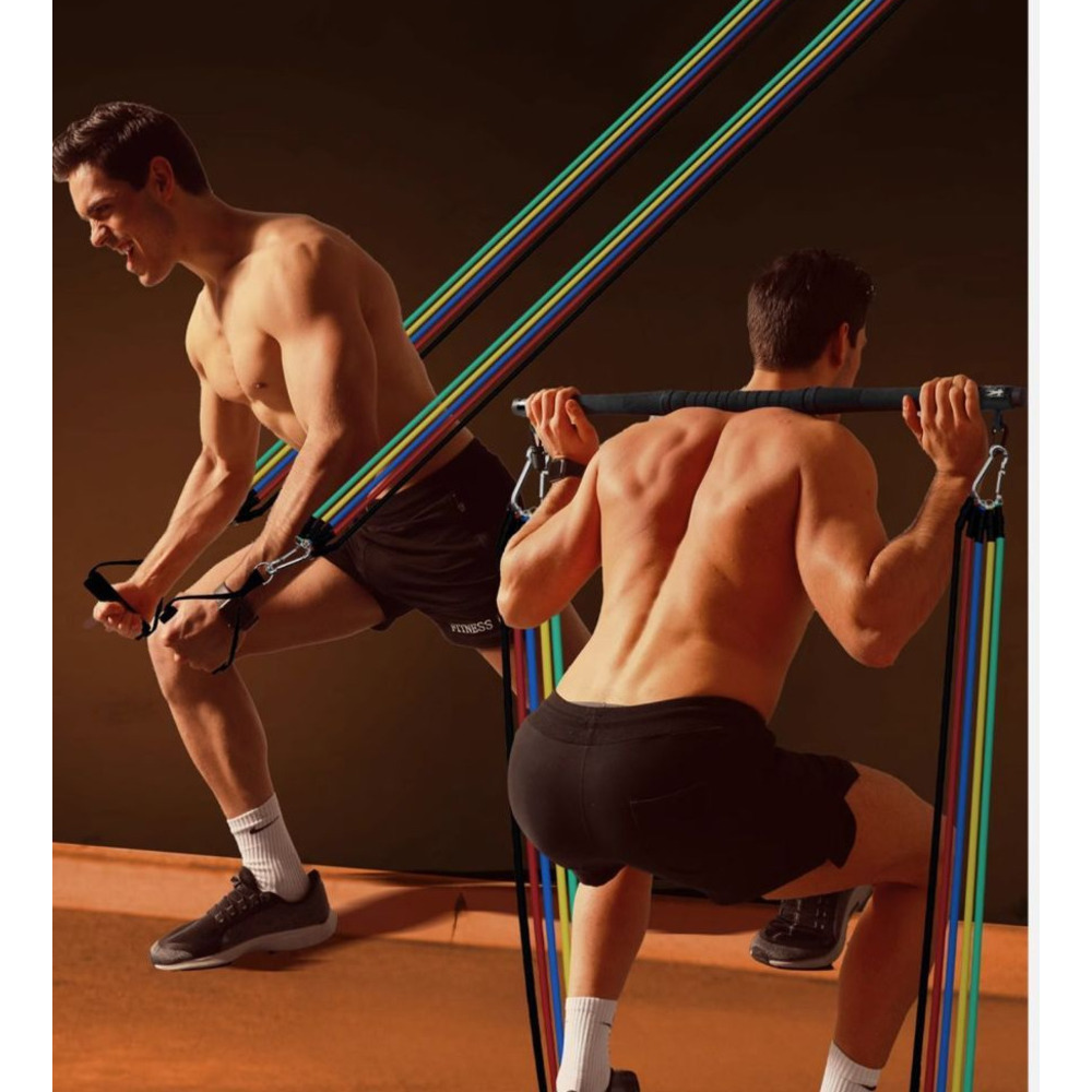 Fitness, Extension de la poitrine élastique, Entraînement musculaire, Équipement de fitness pour hommes, Bandes de résistance pour la perte de poids à domicile_voghion.com