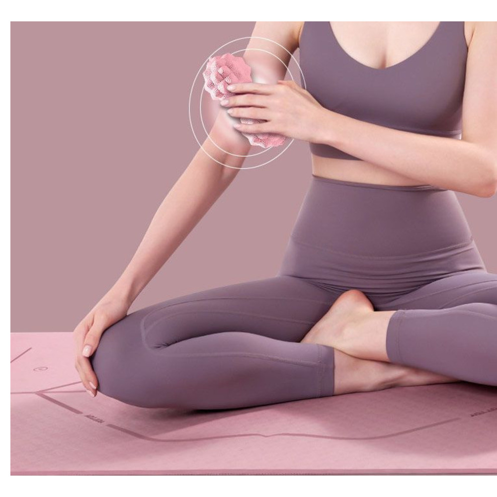 Bola de Massagem de Borracha Sólida em Formato de Amendoim para Fascite Plantar, Alívio da Tensão Muscular Lombar, Fitness, Relaxamento e Ioga_voghion.com