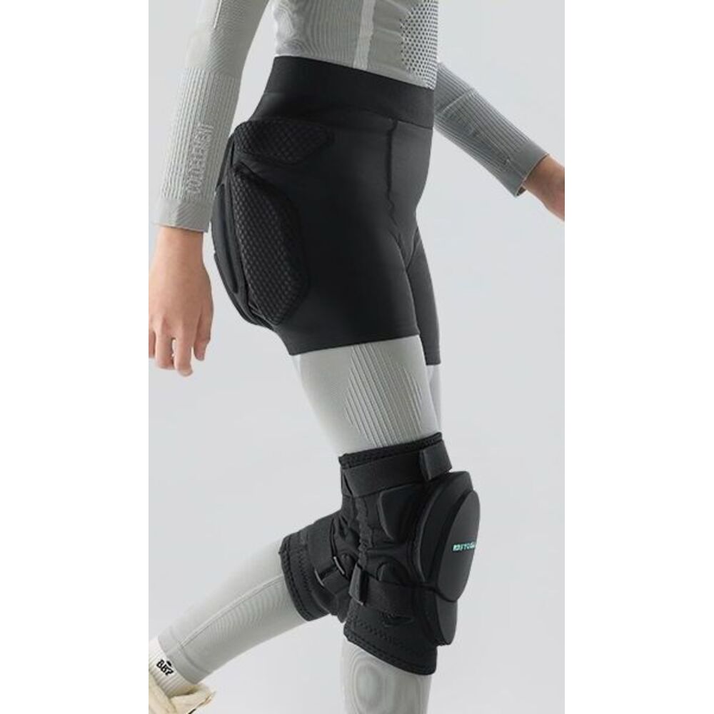 Protezione per i fianchi da sci per bambini FYOUGA, equipaggiamento protettivo anticaduta professionale, ginocchiere e gomitiere, glutei ispessiti_voghion.com
