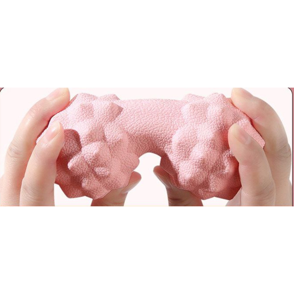 Bola de Massagem de Borracha Sólida em Formato de Amendoim para Fascite Plantar, Alívio da Tensão Muscular Lombar, Fitness, Relaxamento e Ioga_voghion.com