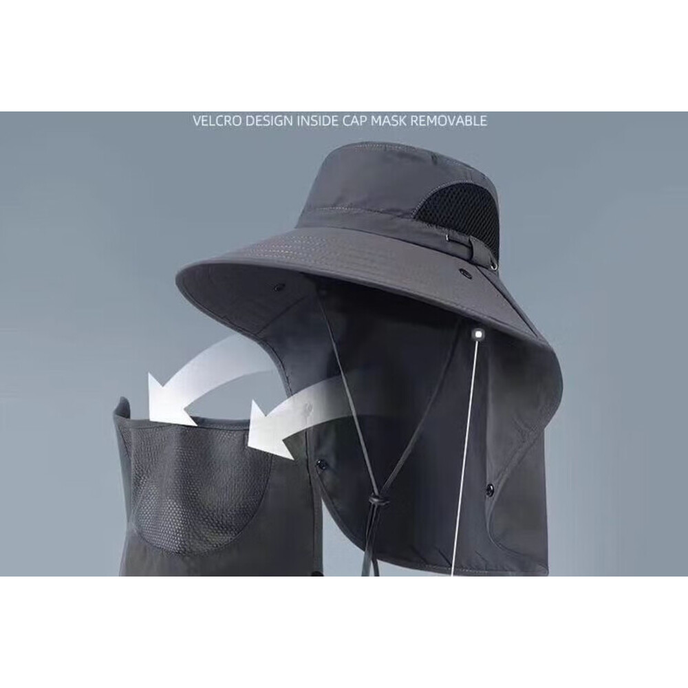 Chapeau de protection solaire pour homme, idéal pour la pêche, la randonnée et les activités de plein air en été._voghion.com