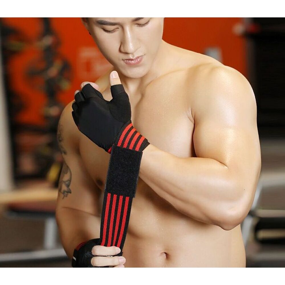 Men's Gloves, Non-slip, For Dumbbells And Barbells, Callus Protection, Integrated Wrist Support, Two-in-one Fitness_voghion.com