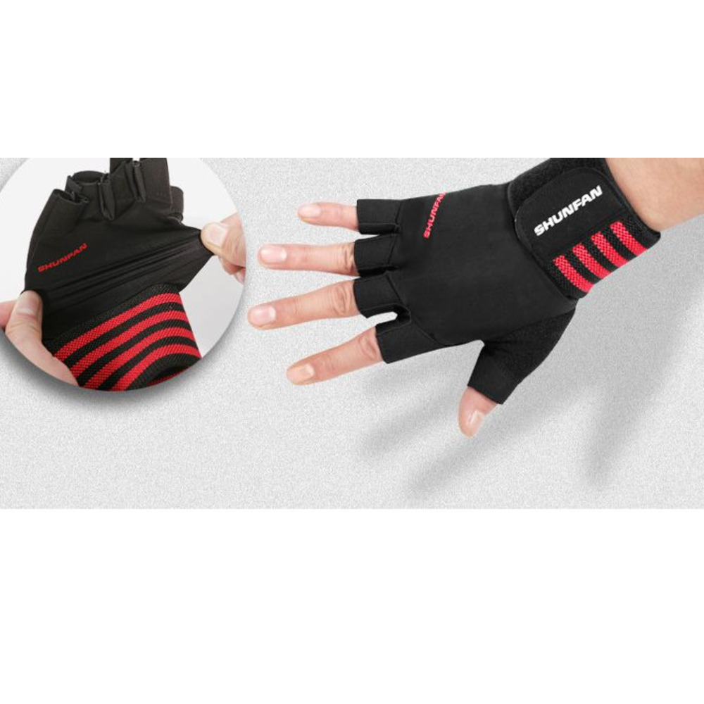 Men's Gloves, Non-slip, For Dumbbells And Barbells, Callus Protection, Integrated Wrist Support, Two-in-one Fitness_voghion.com
