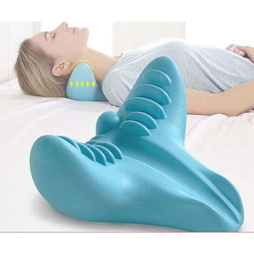 Almofada de massagem cervical por gravidade, acupressão, tração para alívio da dor no ombro e pescoço, dispositivo corretor para uso doméstico._voghion.com