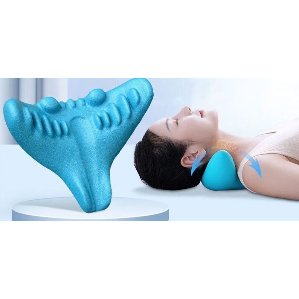 Almofada de massagem cervical por gravidade, acupressão, tração para alívio da dor no ombro e pescoço, dispositivo corretor para uso doméstico._voghion.com