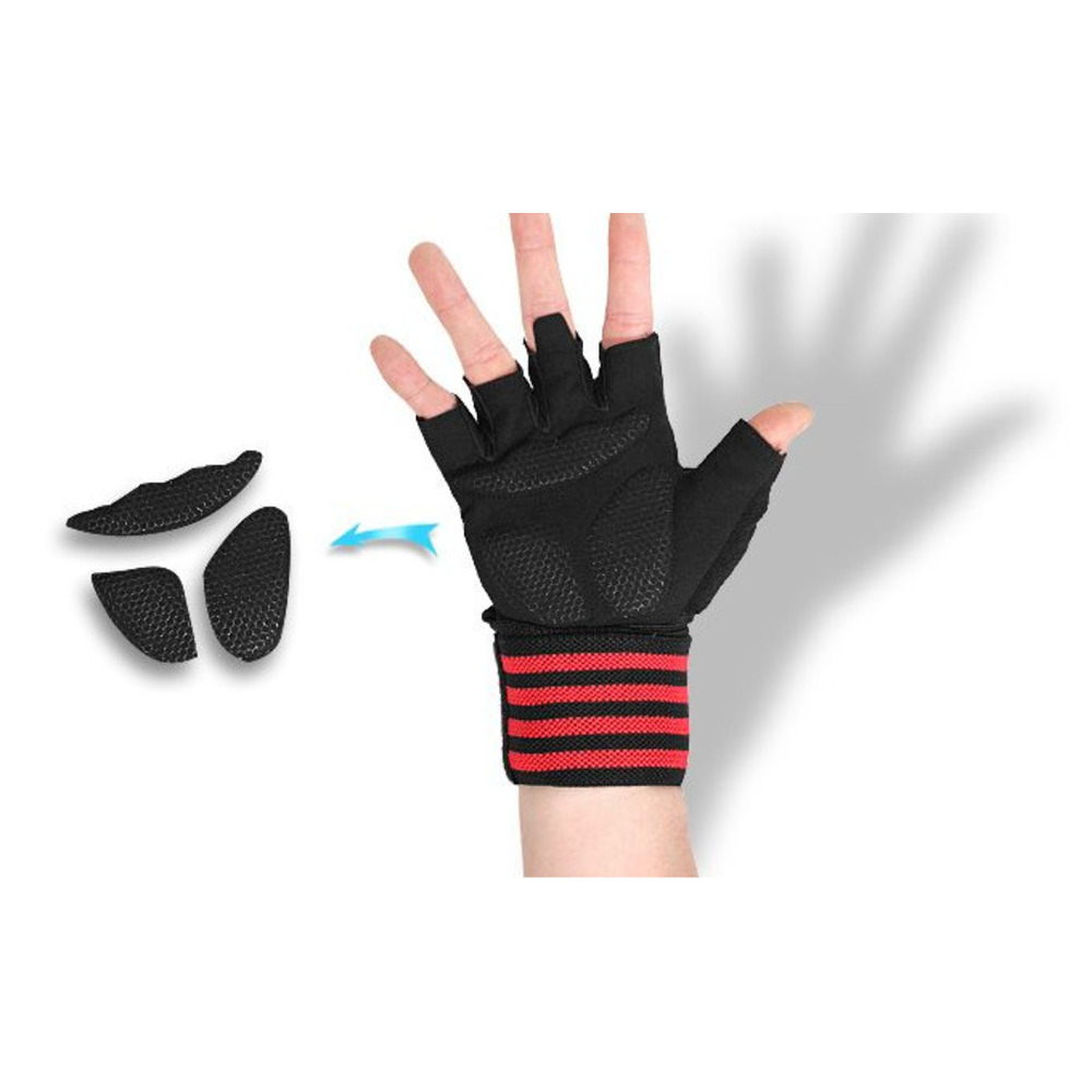 Men's Gloves, Non-slip, For Dumbbells And Barbells, Callus Protection, Integrated Wrist Support, Two-in-one Fitness_voghion.com