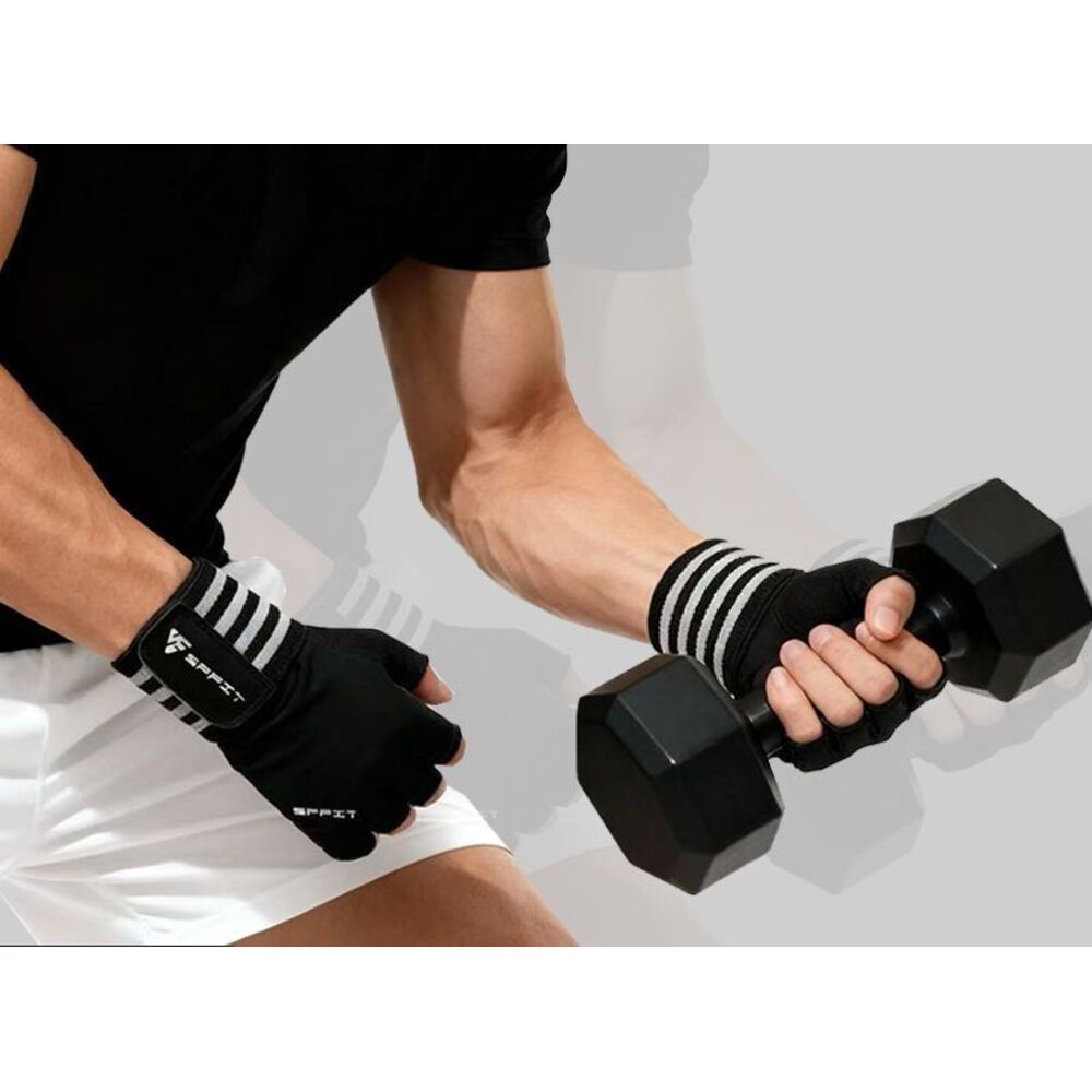 Men's Gloves, Non-slip, For Dumbbells And Barbells, Callus Protection, Integrated Wrist Support, Two-in-one Fitness_voghion.com