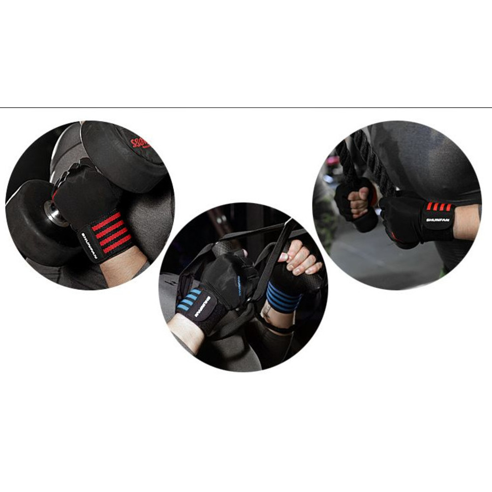 Men's Gloves, Non-slip, For Dumbbells And Barbells, Callus Protection, Integrated Wrist Support, Two-in-one Fitness_voghion.com