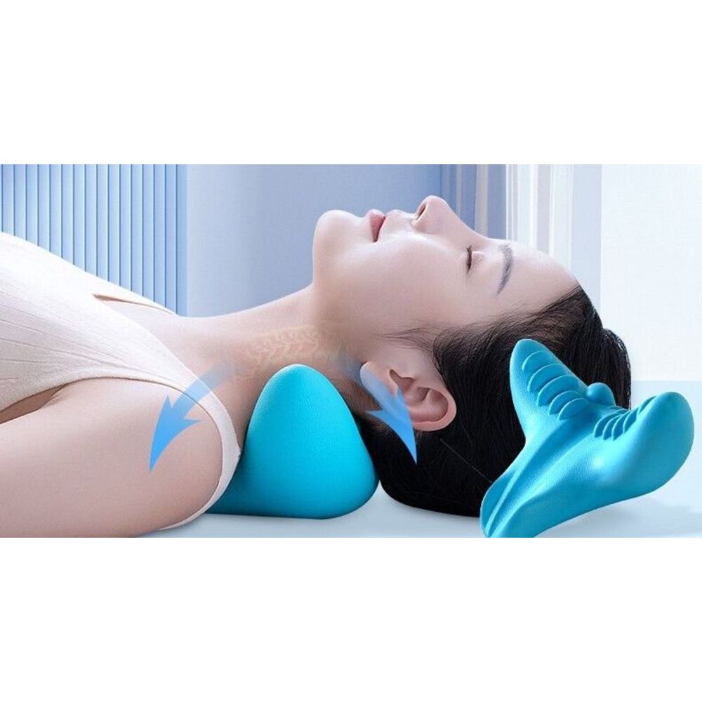 Almofada de massagem cervical por gravidade, acupressão, tração para alívio da dor no ombro e pescoço, dispositivo corretor para uso doméstico._voghion.com