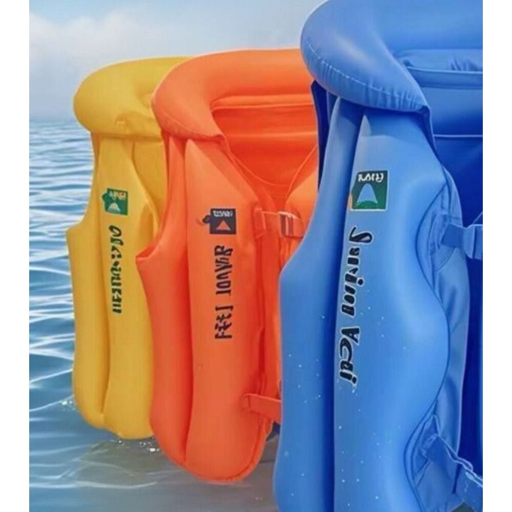 Anillo para niños, anillo de natación tipo chaleco para principiantes, chaleco salvavidas grueso para bebés, ayuda de flotación inflable para niños de 1 año de edad._voghion.com