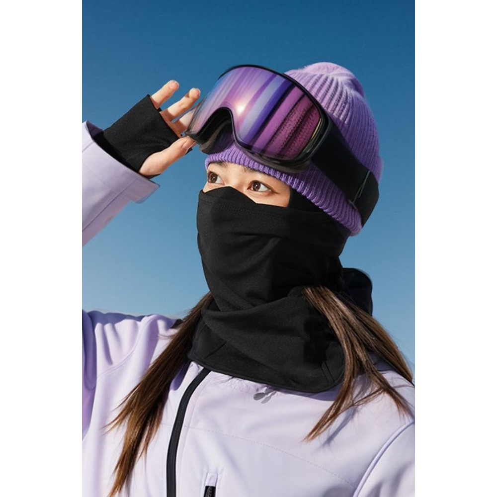 Masque de ski/visière de protection contre le froid et le vent, idéal pour le cyclisme en extérieur. Tour de cou, coupe-vent, séchage rapide et respirant._voghion.com