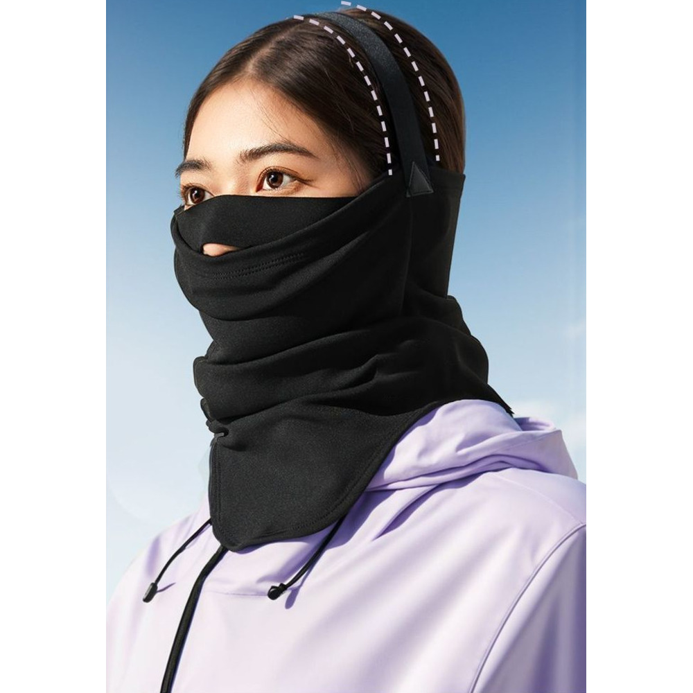 Masque de ski/visière de protection contre le froid et le vent, idéal pour le cyclisme en extérieur. Tour de cou, coupe-vent, séchage rapide et respirant._voghion.com