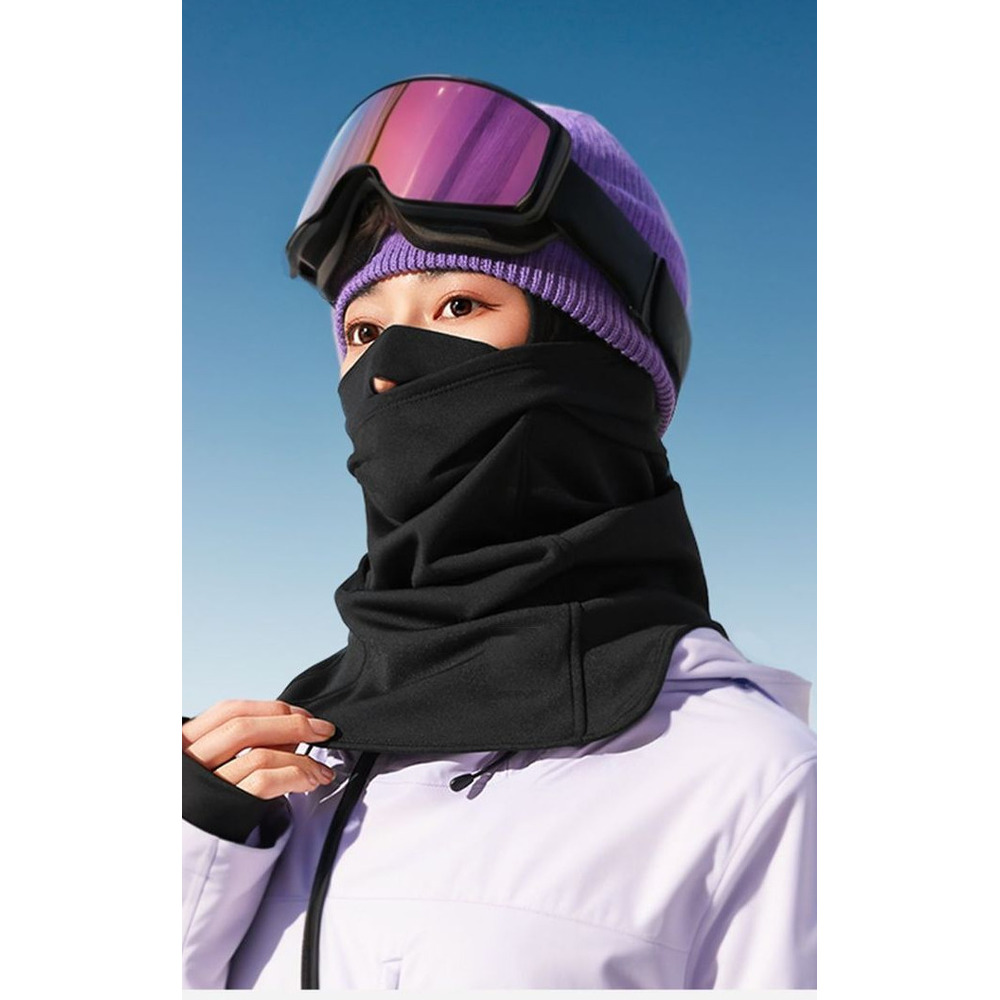 Masque de ski/visière de protection contre le froid et le vent, idéal pour le cyclisme en extérieur. Tour de cou, coupe-vent, séchage rapide et respirant._voghion.com