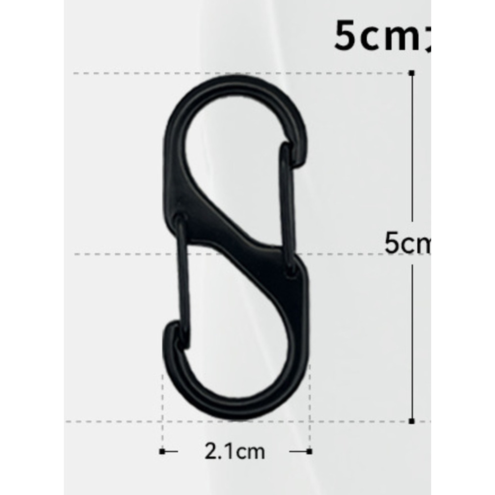 Mousqueton en S à double sens, fermoir en S, chaînette, accessoire pour sac à ressort, boucle en huit, système de dégagement rapide pour les voyages en extérieur_voghion.com