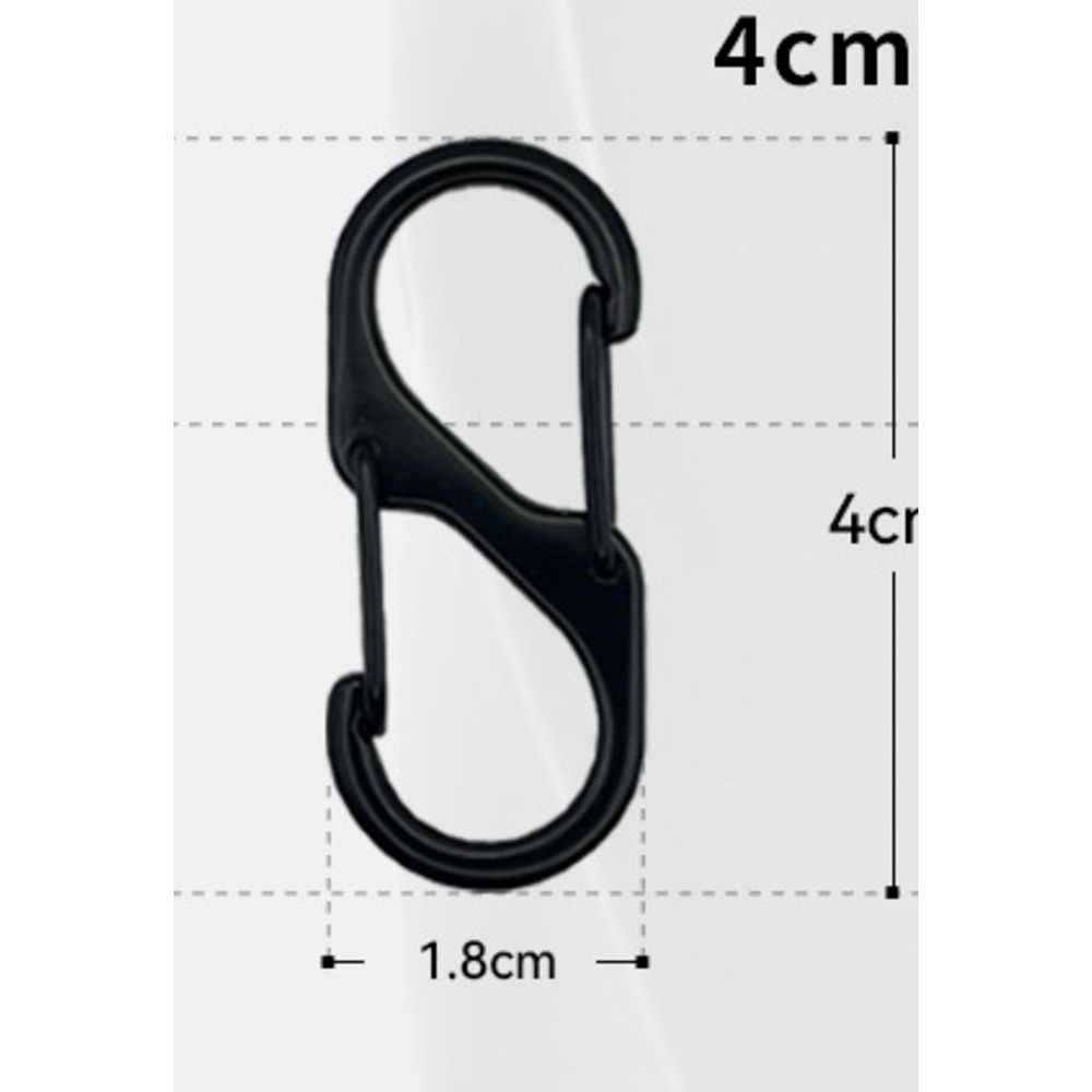 Mousqueton en S à double sens, fermoir en S, chaînette, accessoire pour sac à ressort, boucle en huit, système de dégagement rapide pour les voyages en extérieur_voghion.com