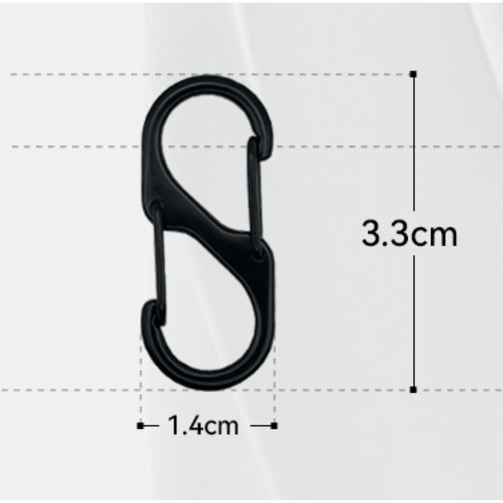 Mousqueton en S à double sens, fermoir en S, chaînette, accessoire pour sac à ressort, boucle en huit, système de dégagement rapide pour les voyages en extérieur_voghion.com