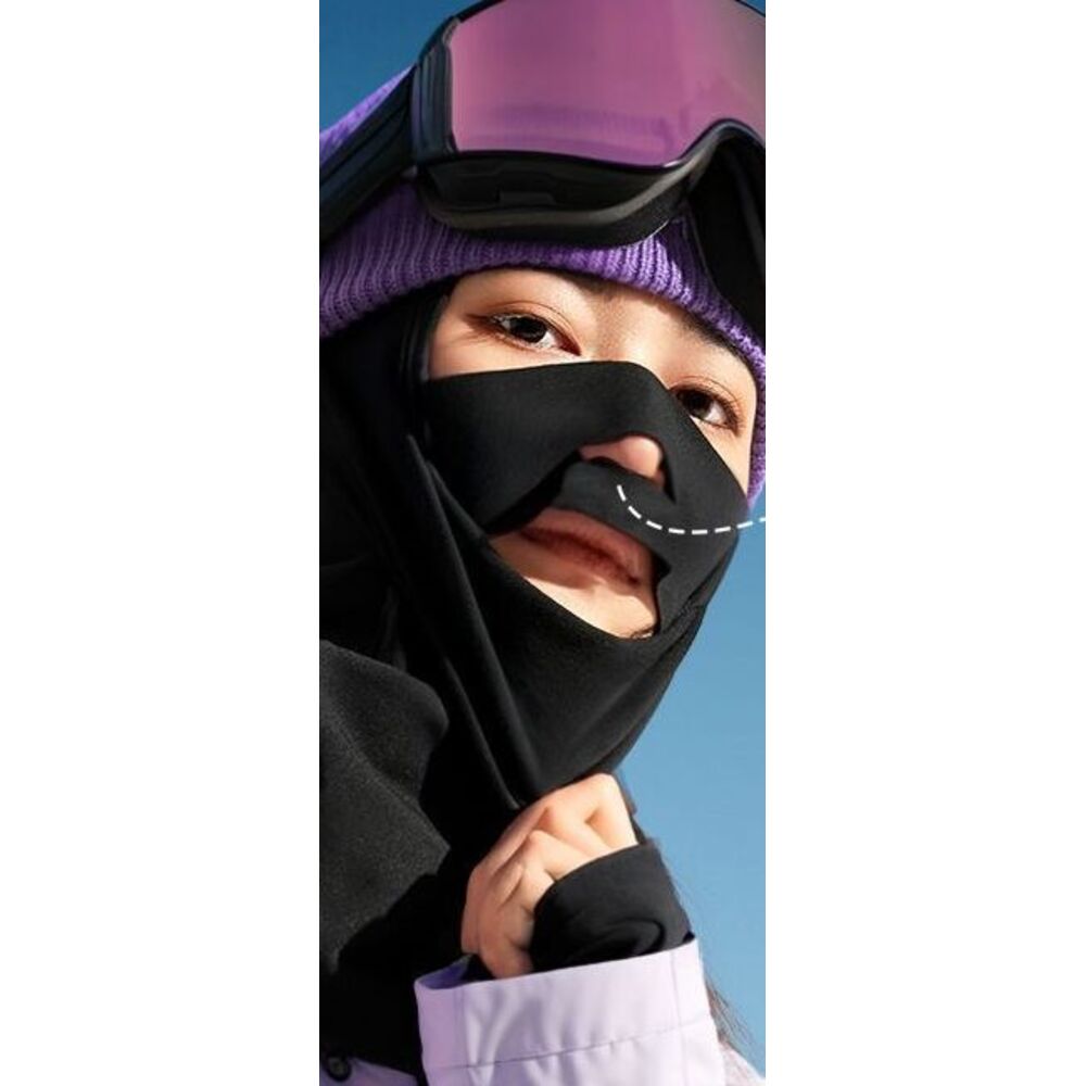 Masque de ski/visière de protection contre le froid et le vent, idéal pour le cyclisme en extérieur. Tour de cou, coupe-vent, séchage rapide et respirant._voghion.com