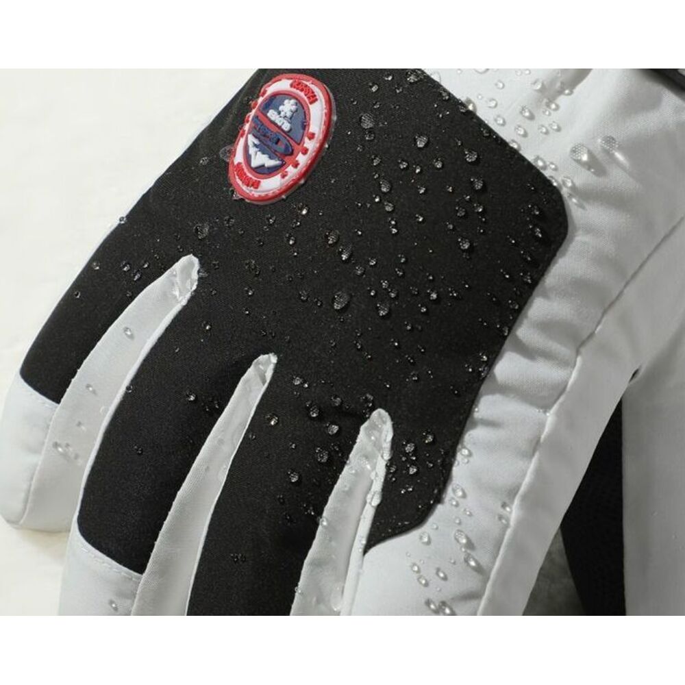 Warm Outdoor Ski Gloves For Men And Women, Winter Windproof Cold-Resistant Five-Finger Gloves, Fleece-Lined, Thickened,_voghion.com