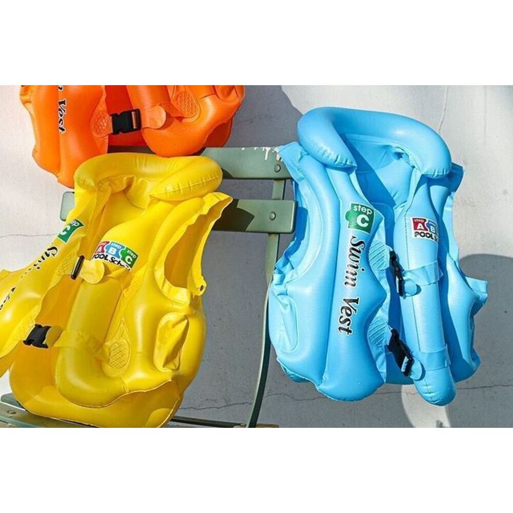 Anillo para niños, anillo de natación tipo chaleco para principiantes, chaleco salvavidas grueso para bebés, ayuda de flotación inflable para niños de 1 año de edad._voghion.com