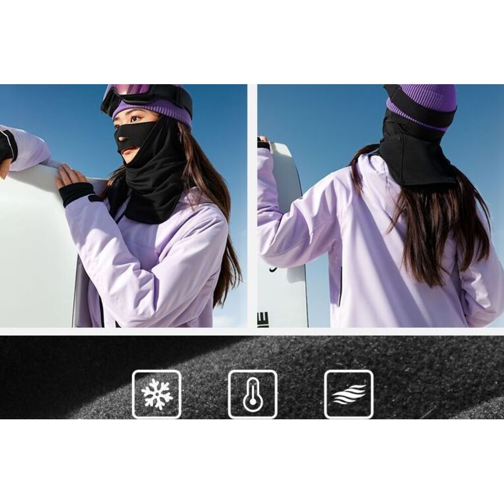 Masque de ski/visière de protection contre le froid et le vent, idéal pour le cyclisme en extérieur. Tour de cou, coupe-vent, séchage rapide et respirant._voghion.com