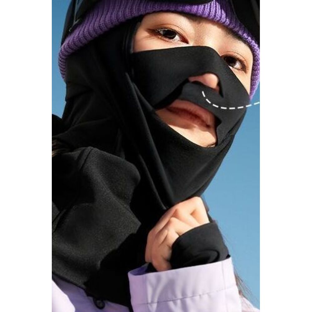 Masque de ski/visière de protection contre le froid et le vent, idéal pour le cyclisme en extérieur. Tour de cou, coupe-vent, séchage rapide et respirant._voghion.com