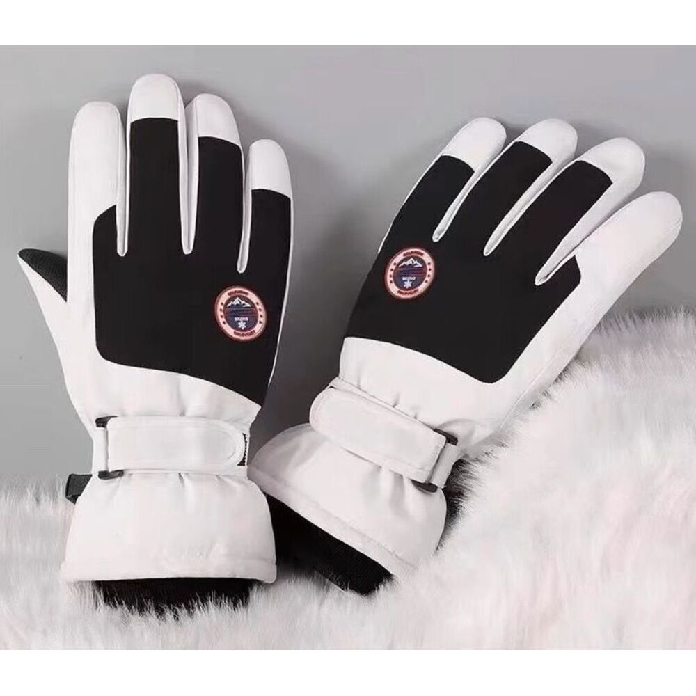 Warm Outdoor Ski Gloves For Men And Women, Winter Windproof Cold-Resistant Five-Finger Gloves, Fleece-Lined, Thickened,_voghion.com