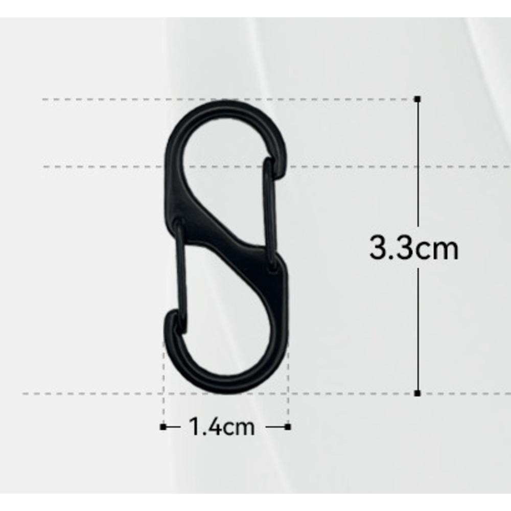 Mousqueton en S à double sens, fermoir en S, chaînette, accessoire pour sac à ressort, boucle en huit, système de dégagement rapide pour les voyages en extérieur_voghion.com